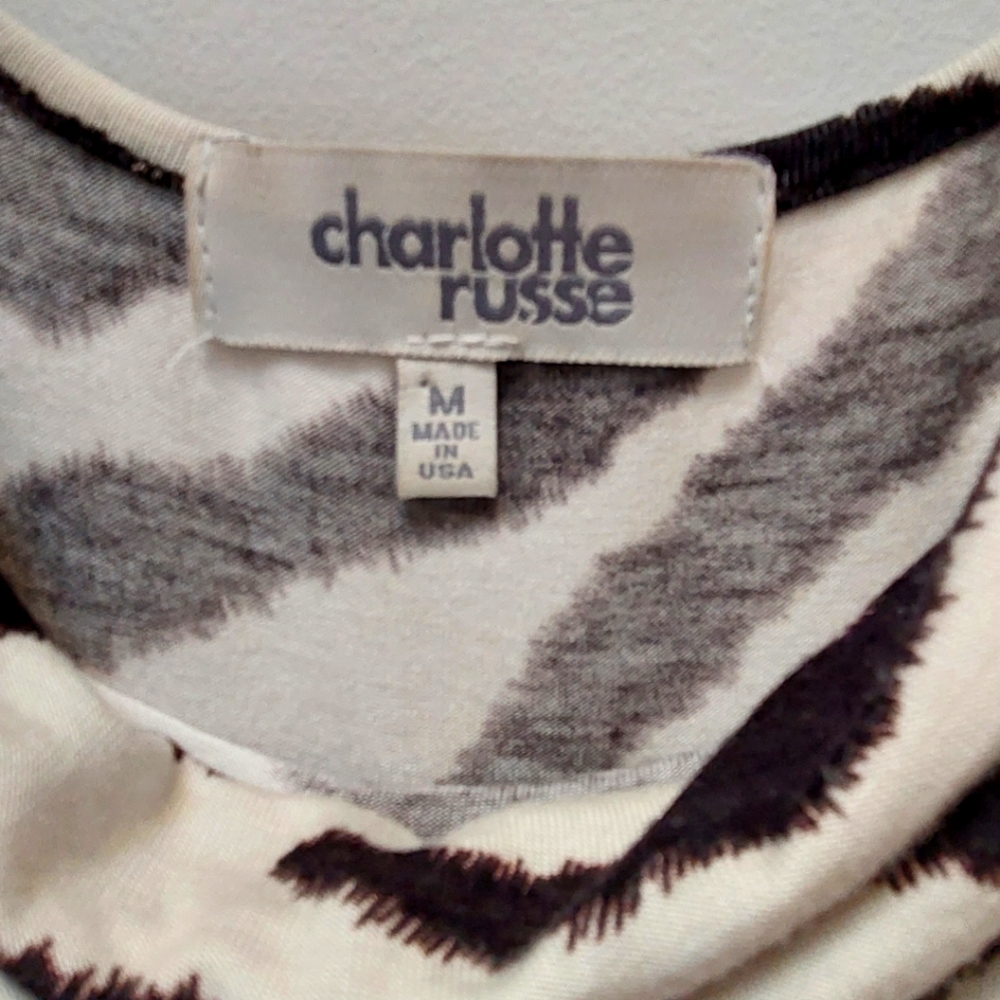 Charlotte Russe Zebra print dress in M